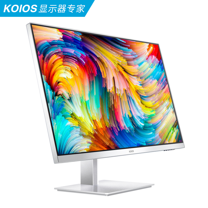 KOIOS K2720U 27英寸4K HDR窄边框 IPS 升降 专业电脑显示器 白色 - 图1