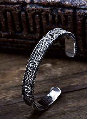 小众设计格纹复古朋克风骷髅头手