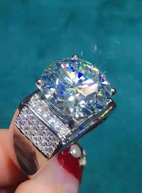 s925银男士戒指八心八箭切工