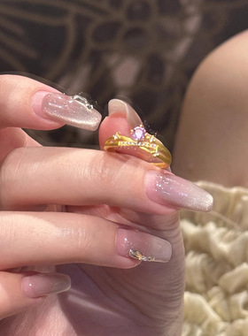 紫色锆石交叉星轨戒指小众独特设