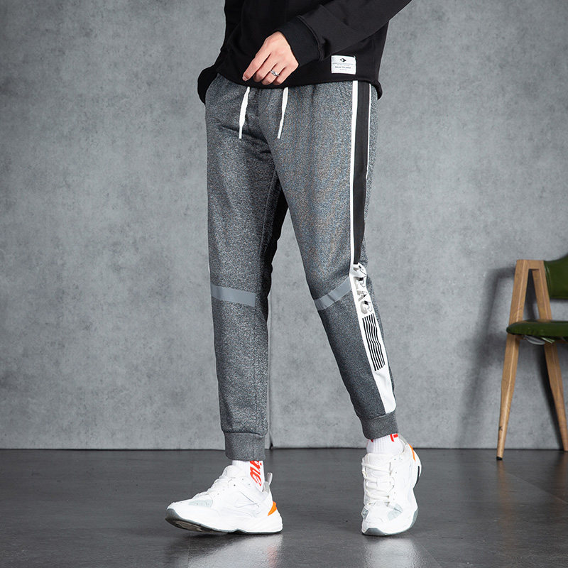 以纯男修身九分裤运动a21 hm休闲裤 安以特休闲裤