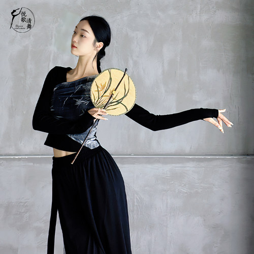 舞蹈上衣女款中国舞演出服形体训练服现代舞衣服新款古典舞练功服 - 图0