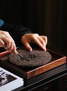 老挝大红酸枝茶盘实木新中式