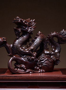 黑檀木中式客厅办公室打磨精致龙