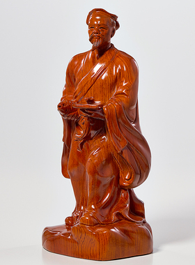 大师雕刻华佗花梨木中式