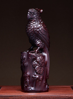 黑檀木中式办公室手工匠人鹦鹉