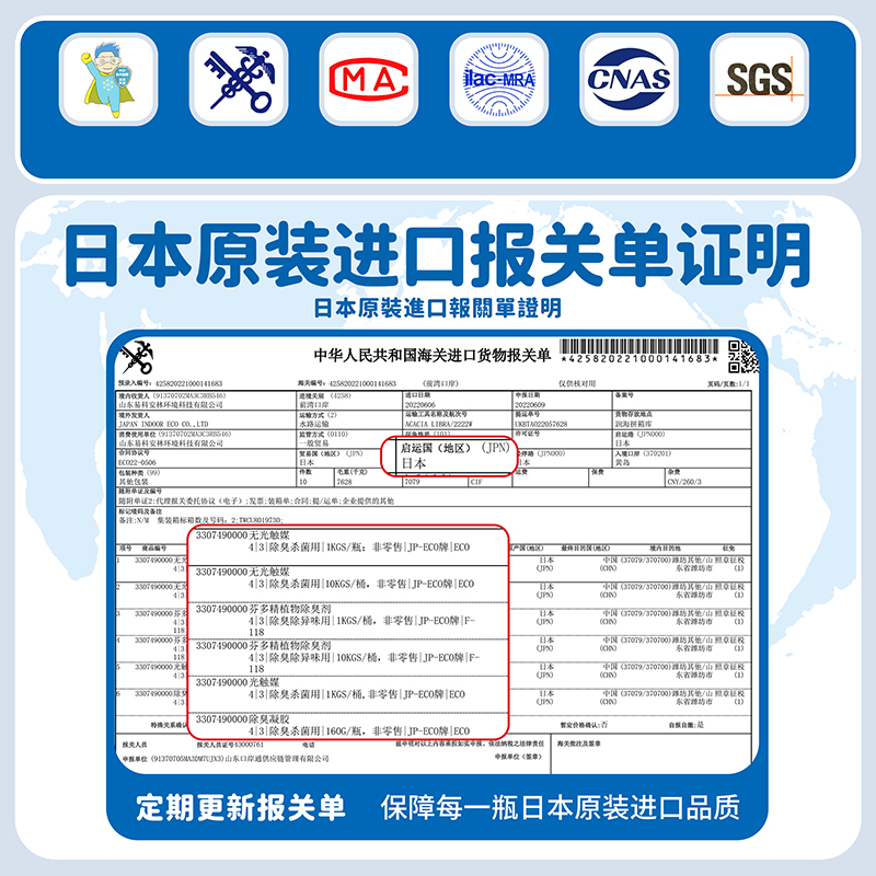 日本ECO-D活性无光触媒除甲醛除异味甲醛清除剂专业室内空气净化-图1