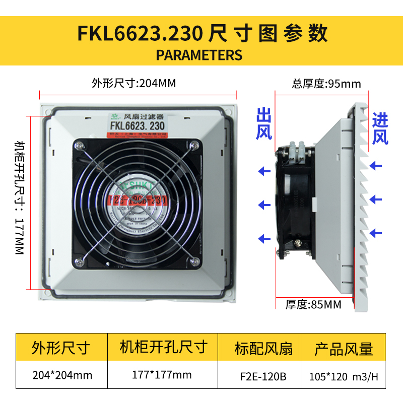 FKL66威图机柜散热风扇过滤器控制柜电柜风扇过滤网风机防尘网罩-图1