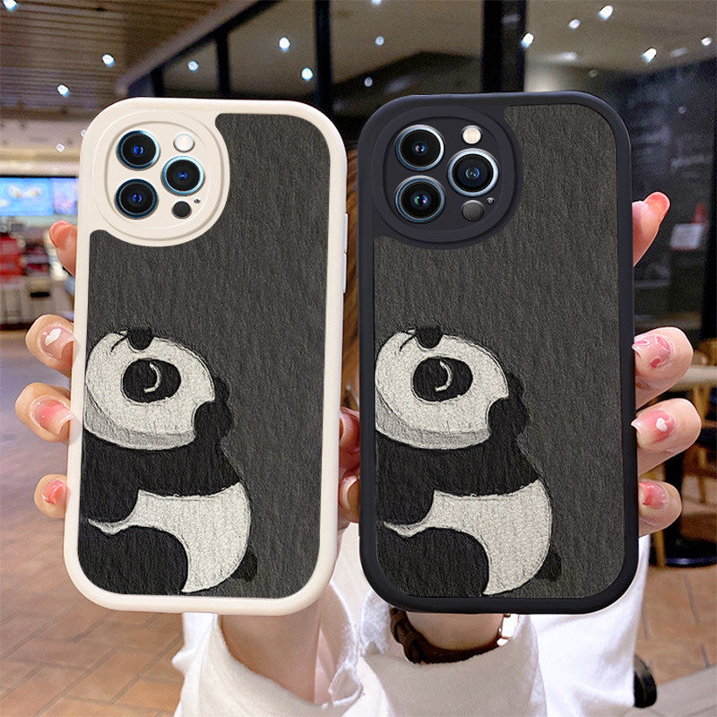 小羊皮熊猫适用一加acepro手机壳oppo一加ace竞速版aecpro新款acepor男一加1acepro女防摔高级潮牌挂绳小众 - 图2