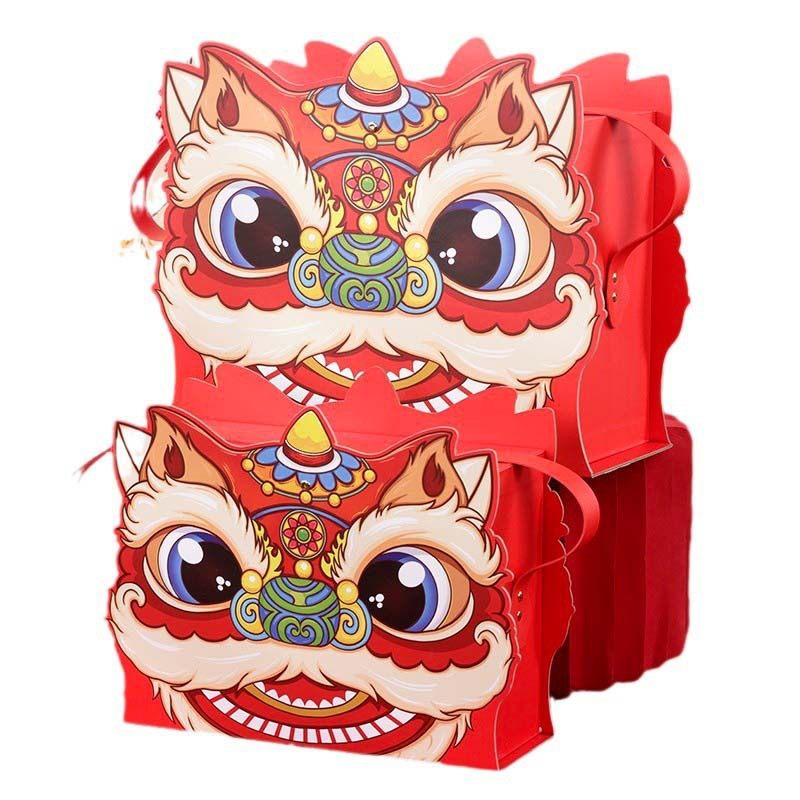 2026新年醒狮手提盒加大容量年货春节礼盒干货坚果腊味包装盒空盒,淘宝优惠券,粉丝福利购,淘宝优惠卷