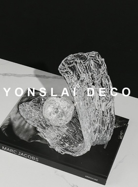 透明玻璃桌面样板房间软装饰品