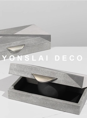 轻奢风样品房间卧室收纳装饰盒