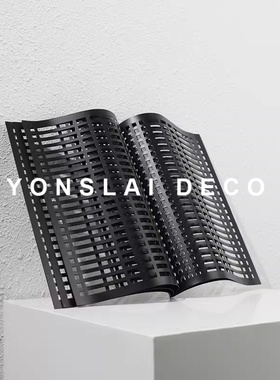 现代简约创意金属摆件书架书柜样板间博古架家居软装饰品摆设