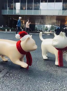 网红卡通吉祥猫雕塑宠物店门商场展示店装饰模拟玻璃纤维大型装饰