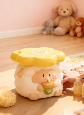 可爱小羊造型浴室收纳桶摆件