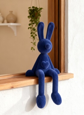 手工羊毛毡兔子可爱家居摆件