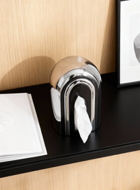 创意几何金属拱门纸巾盒摆件