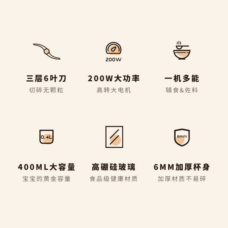 plodon浦利顿辅食机宝宝棒绞肉机 plodon宝宝料理机/食物搅拌器