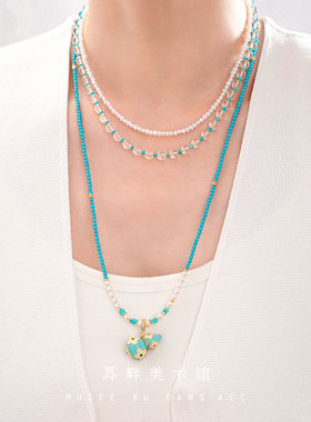A多宝葫芦项链女款松石色国风