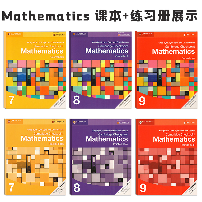 现货原版进口 剑桥出版社Cambridge Checkpoint Mathematics 789 级别学生套装 剑桥初中英语数学教材 CIE 主课本+练习册 - 图0