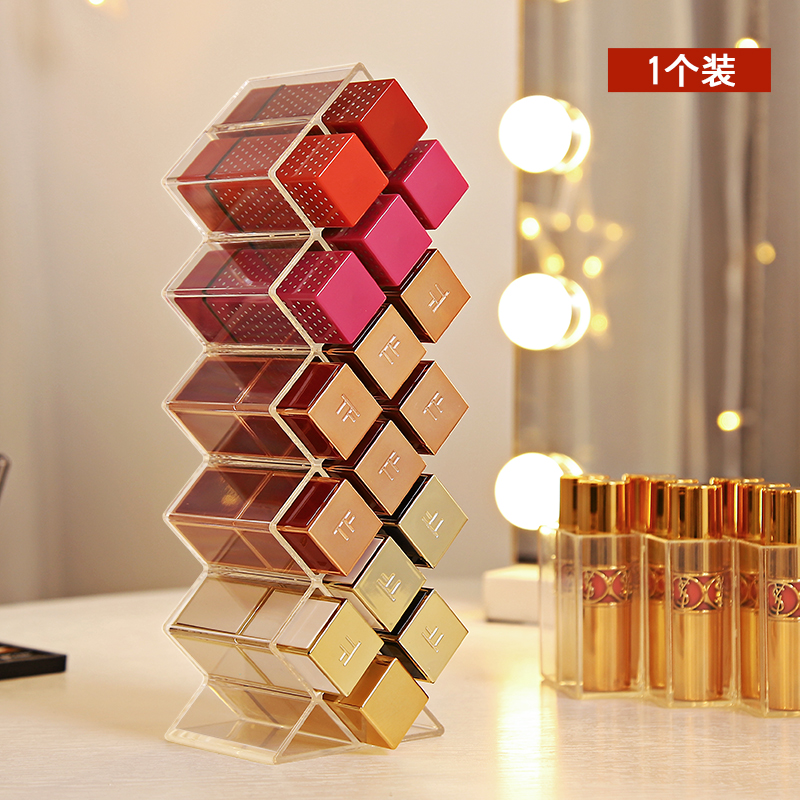 口红收纳盒多格透明亚克力唇釉整理ins网红展示装化妆品置物架子 - 图3