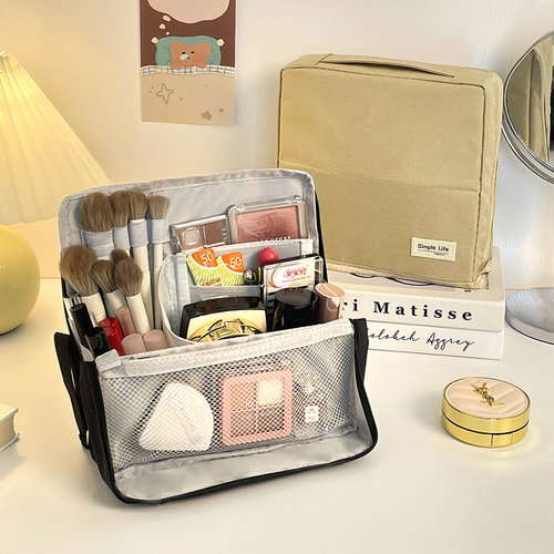 化妆包立式分区大容量刷子化妆品收纳包2025新款旅行便携洗漱包 - 图2