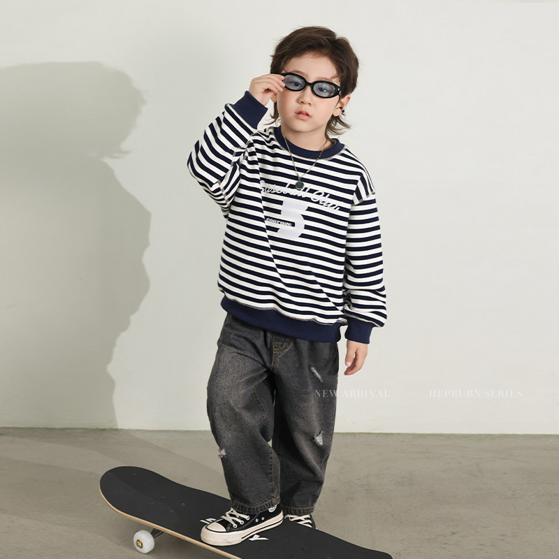 小o宝okids男童破洞牛仔裤2025春季新款儿童时尚裤子男孩长裤童装,淘宝优惠券,粉丝福利购,淘宝优惠卷