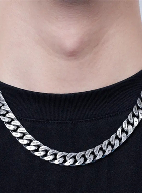 帝藝尚钛钢古巴男士项链