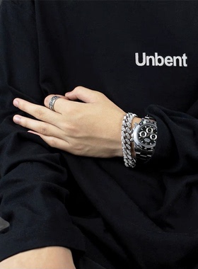 男款钛钢合成古巴潮牌手链