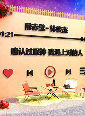 网红打卡墙拍照区氛围布置装饰画