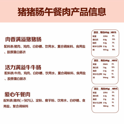 怡芽儿童猪猪肠牛牛肠营养肉肠宝宝即食香肠高蛋白烤肠热狗火腿肠 - 图2