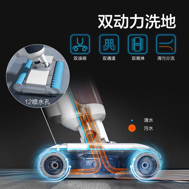 海尔双动力洗地机吸拖地一体洗拖扫地吸尘机器拖把家用Z10-WU1