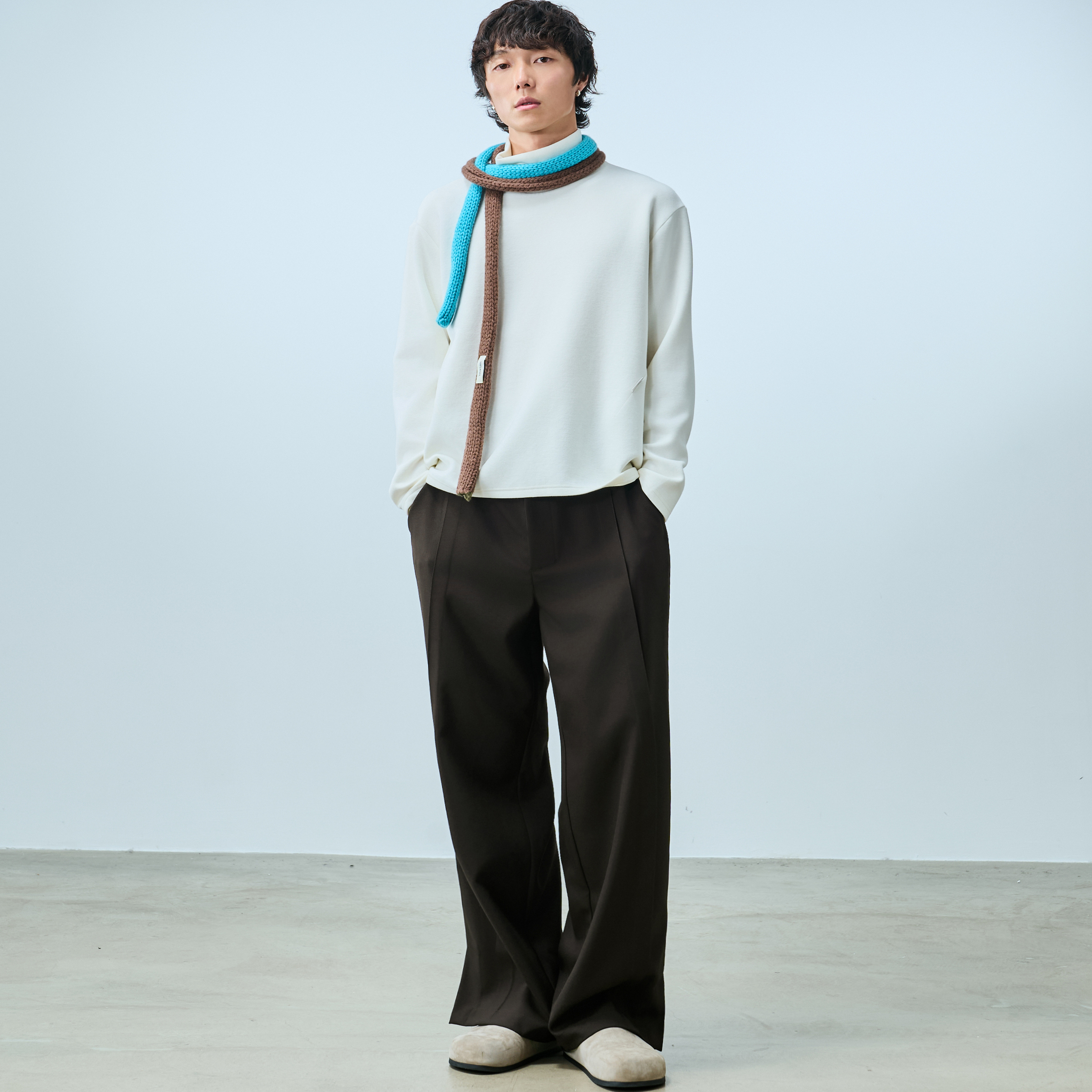 TANOXI P391 可机洗 澳洲美丽诺 精纺羊毛西裤 立体褶位直筒长裤 - 图2