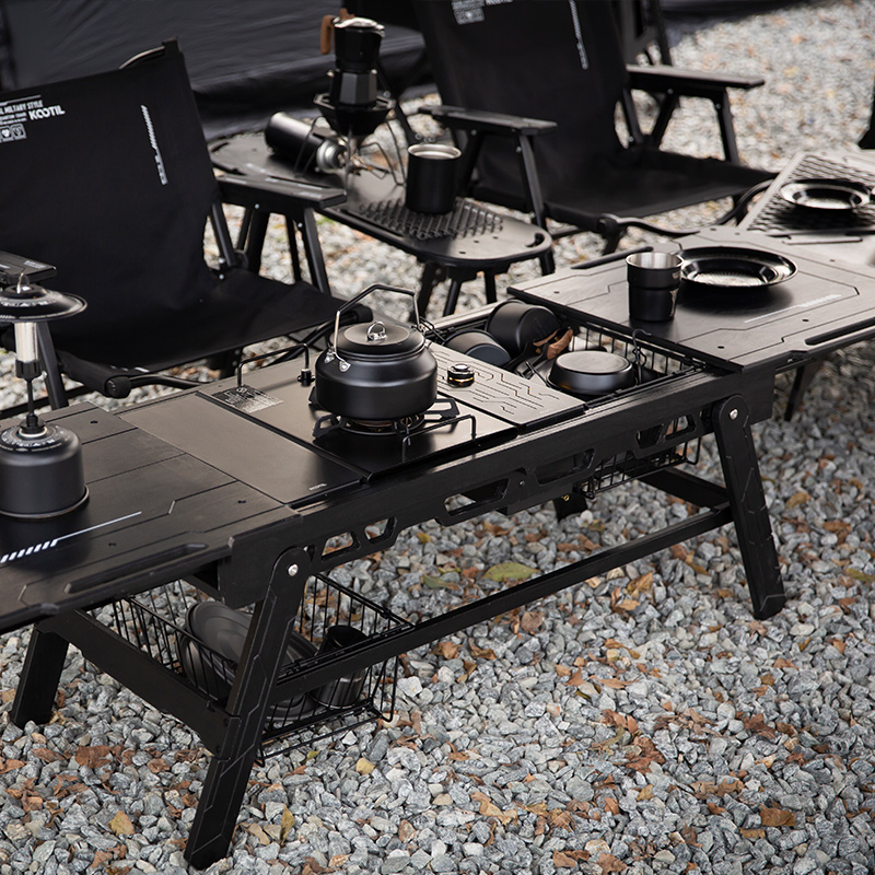 户外露营igt战术桌子多功能组合野炊折叠移动厨房模块拓展1单元桌 - 图1