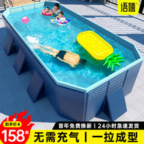 Large Bracket Swimming Pool Foldable Children Home Adults Outdoor Play Pool Free Inflatable Canvas Water Park