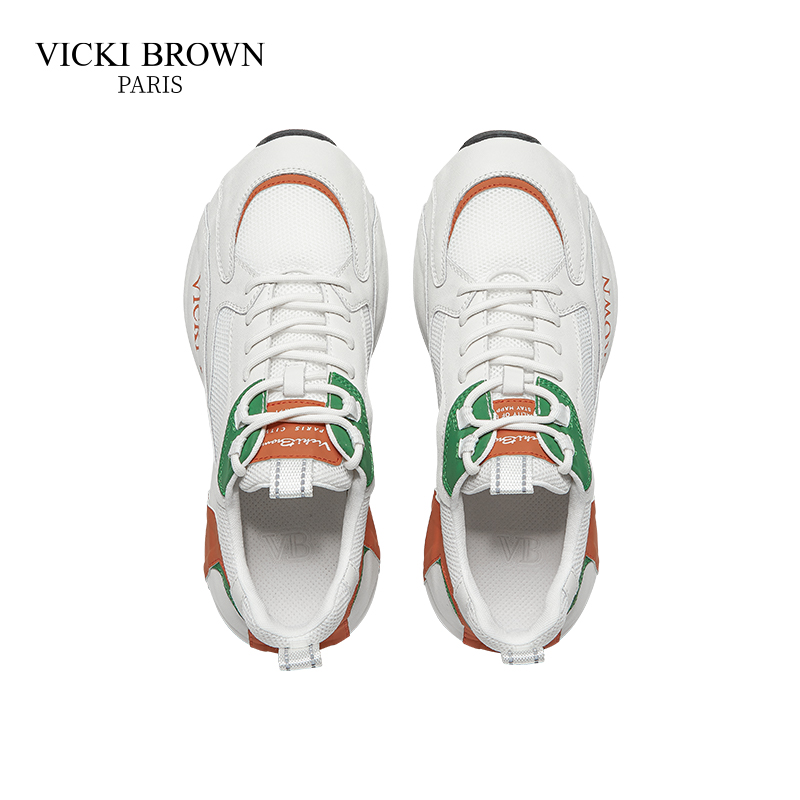 VICKI BROWN夏季男鞋新款潮鞋网面透气飞织鞋休闲运动男款男士 - 图1
