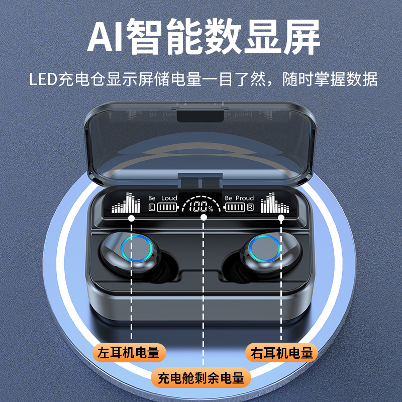 无线双耳蓝牙耳机5.4迷你入耳式运动超长待机苹果华为安卓通用型-图1