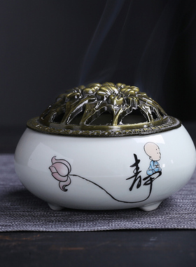 大盘香薰炉家用室内陶瓷蚊香炉