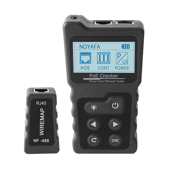 Smart Mouse NF488 automatically identifies POE switch voltage load network loop power test remote line camera power supply line English switching electrical equipment voltage and current