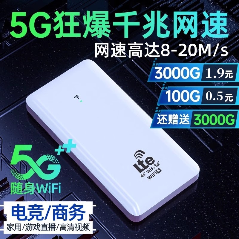 5G随身wifi充电宝二合一无线wifi移动wifi6不限速路由器三网切换通用流量电脑路由器上网卡高速便携上网cp06-图1