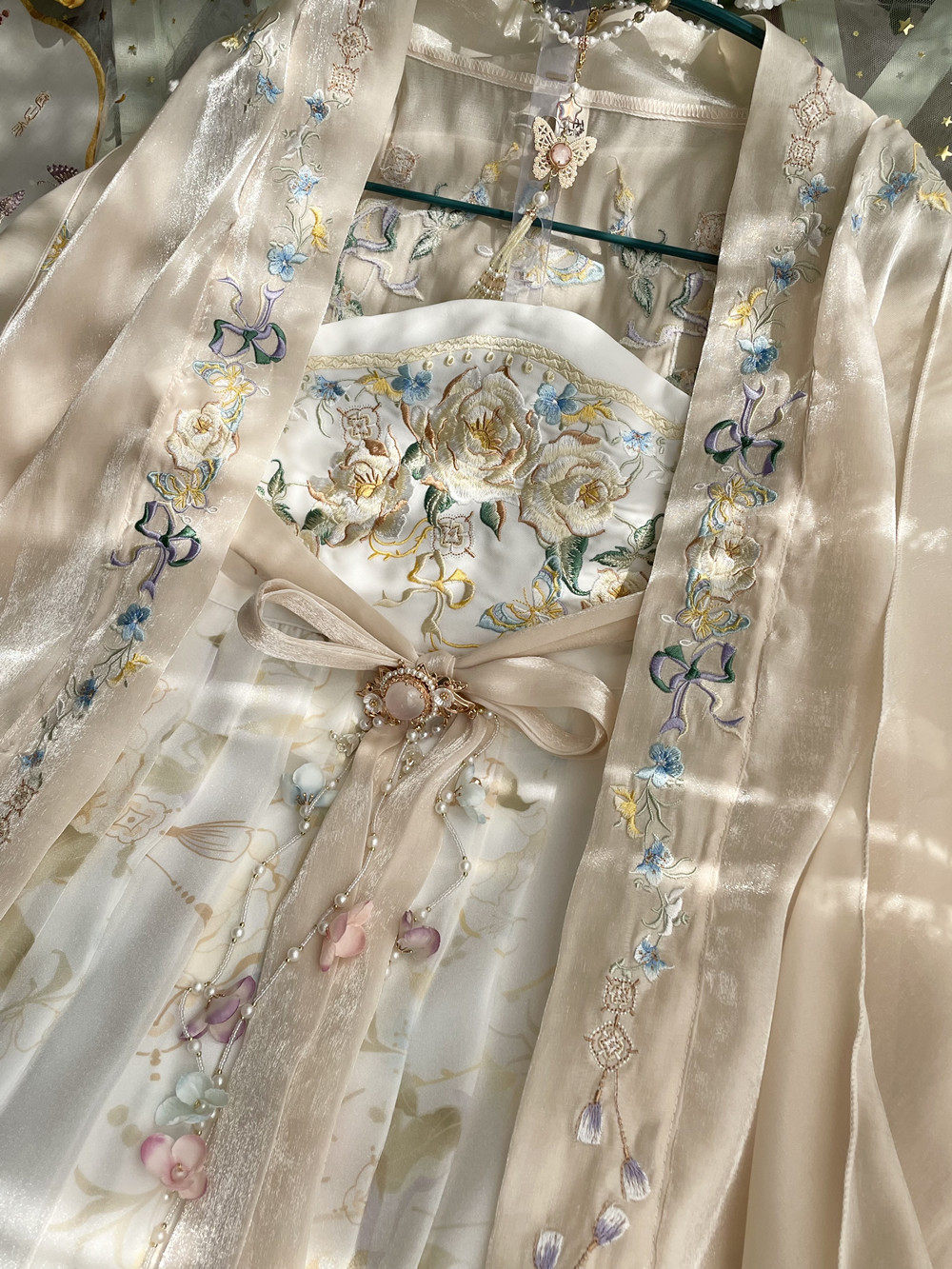 玉术原创汉服裙唐制【和音玫瑰】诃子 玉术汉服