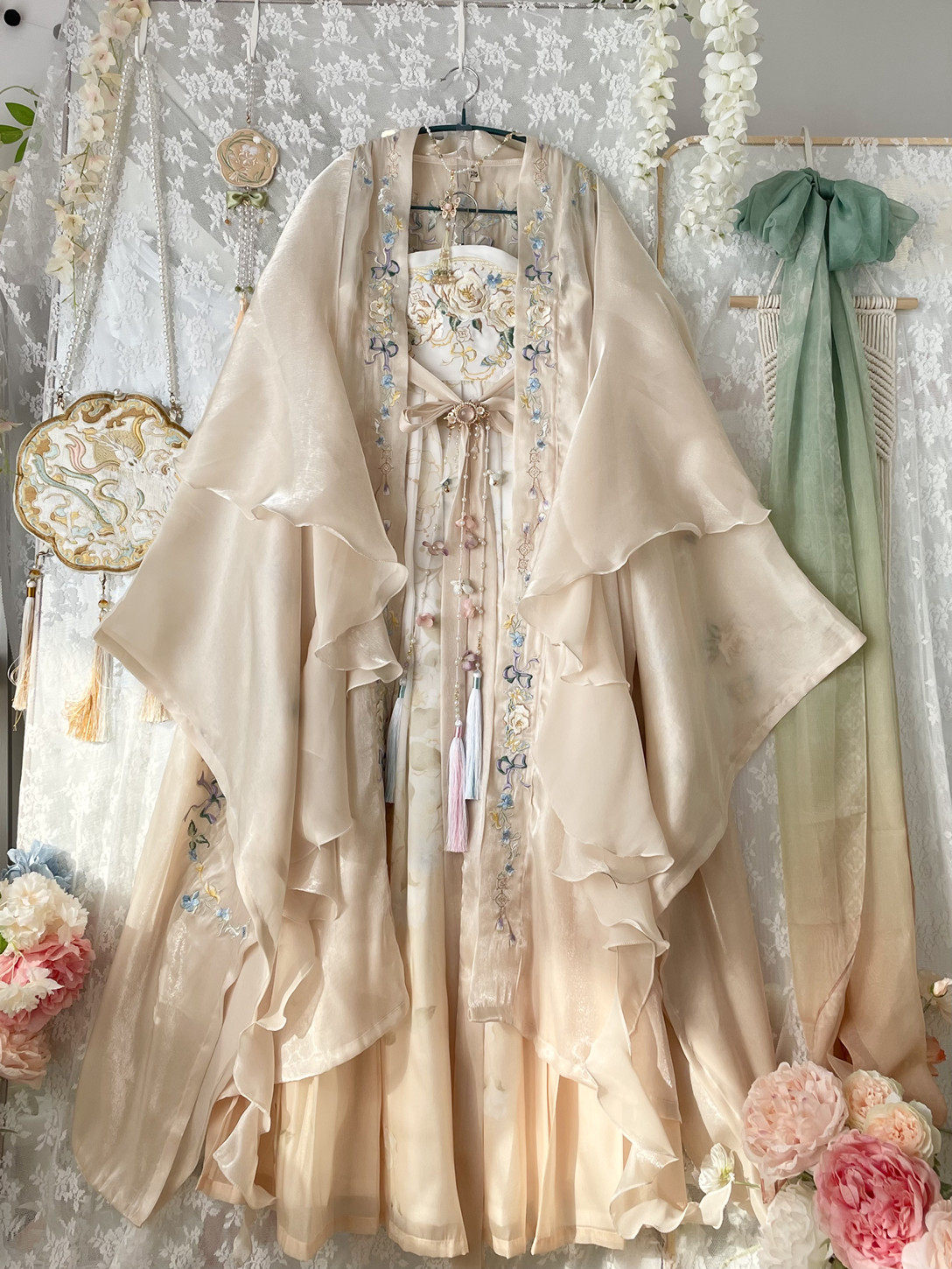 玉术原创汉服裙唐制【和音玫瑰】诃子 玉术汉服