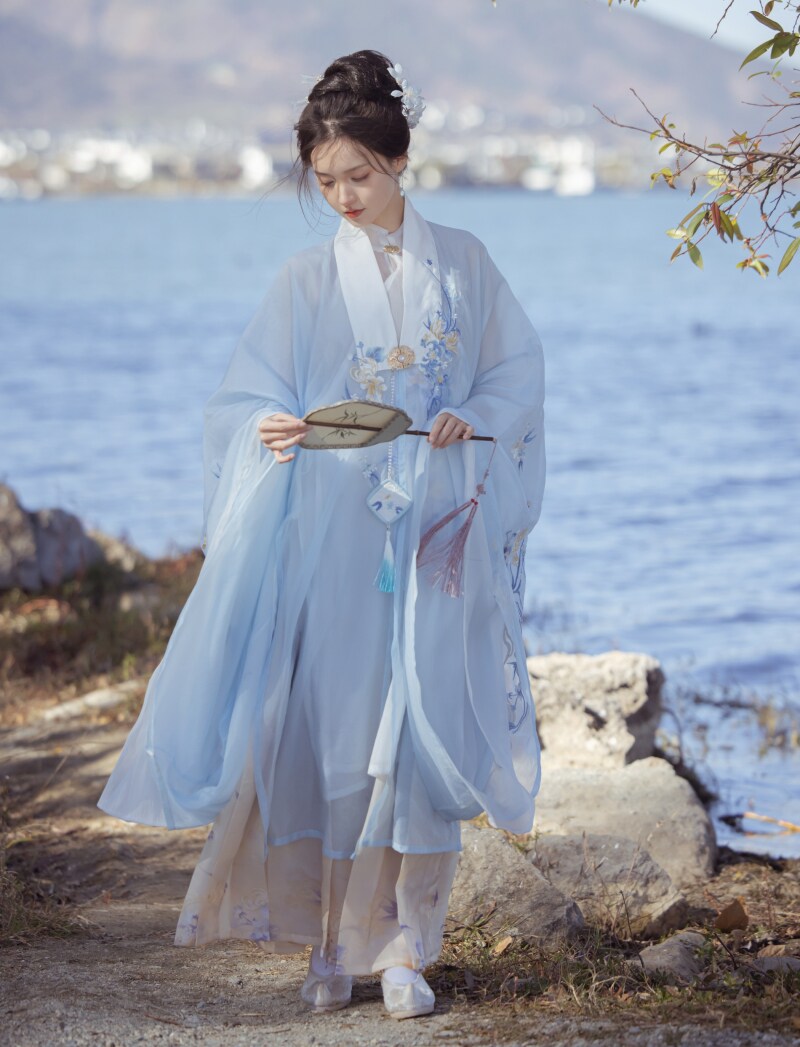 玉术【晴雪旧事】原创汉服明制马面裙 玉术汉服