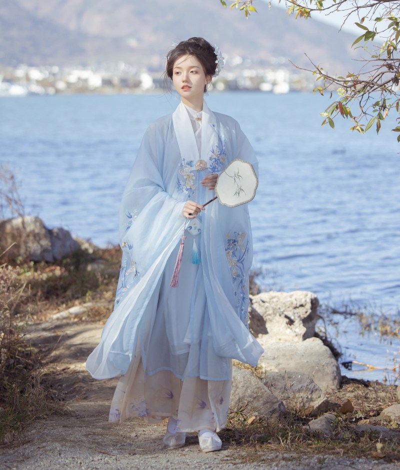 玉术【晴雪旧事】原创汉服明制马面裙 玉术汉服