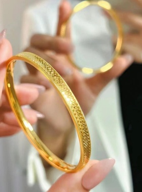 古法传承金包银龙鳞手镯女时尚爆闪蜂巢镯子鱼鳞实心手环闺蜜礼物