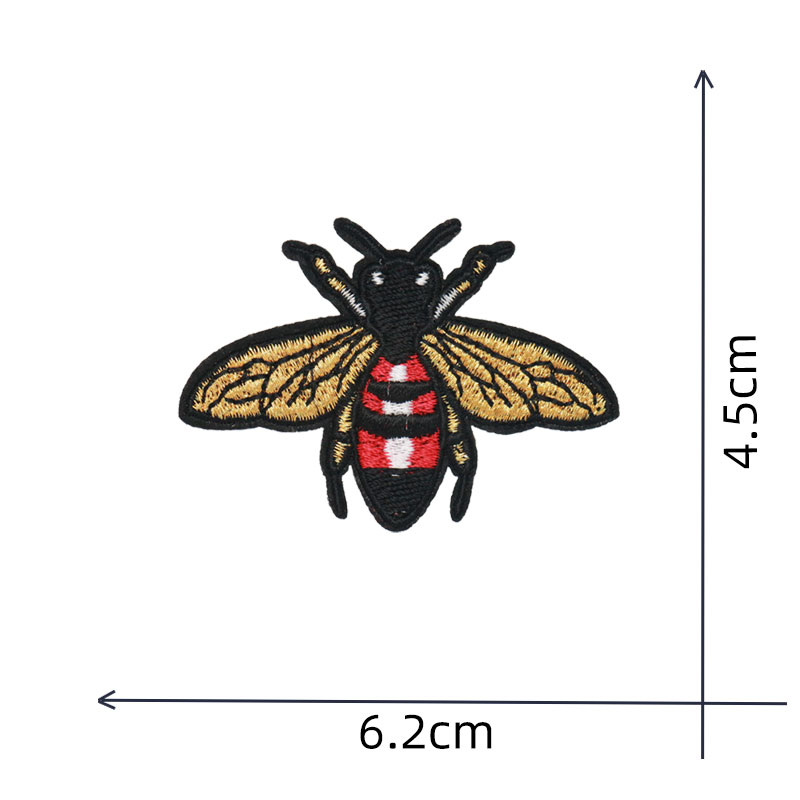高档小蜜蜂自粘刺绣布贴衣服裤子补丁贴破洞修补贴DIY装饰贴布 - 图2