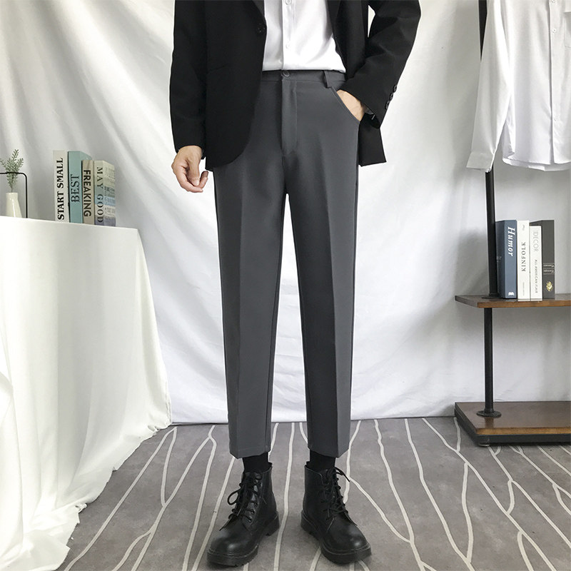 ins秋季韩版潮流坠感宽松直筒裤 易帝王子休闲裤