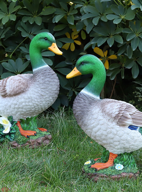 仿真鸭子花园装饰摆件造景布置品