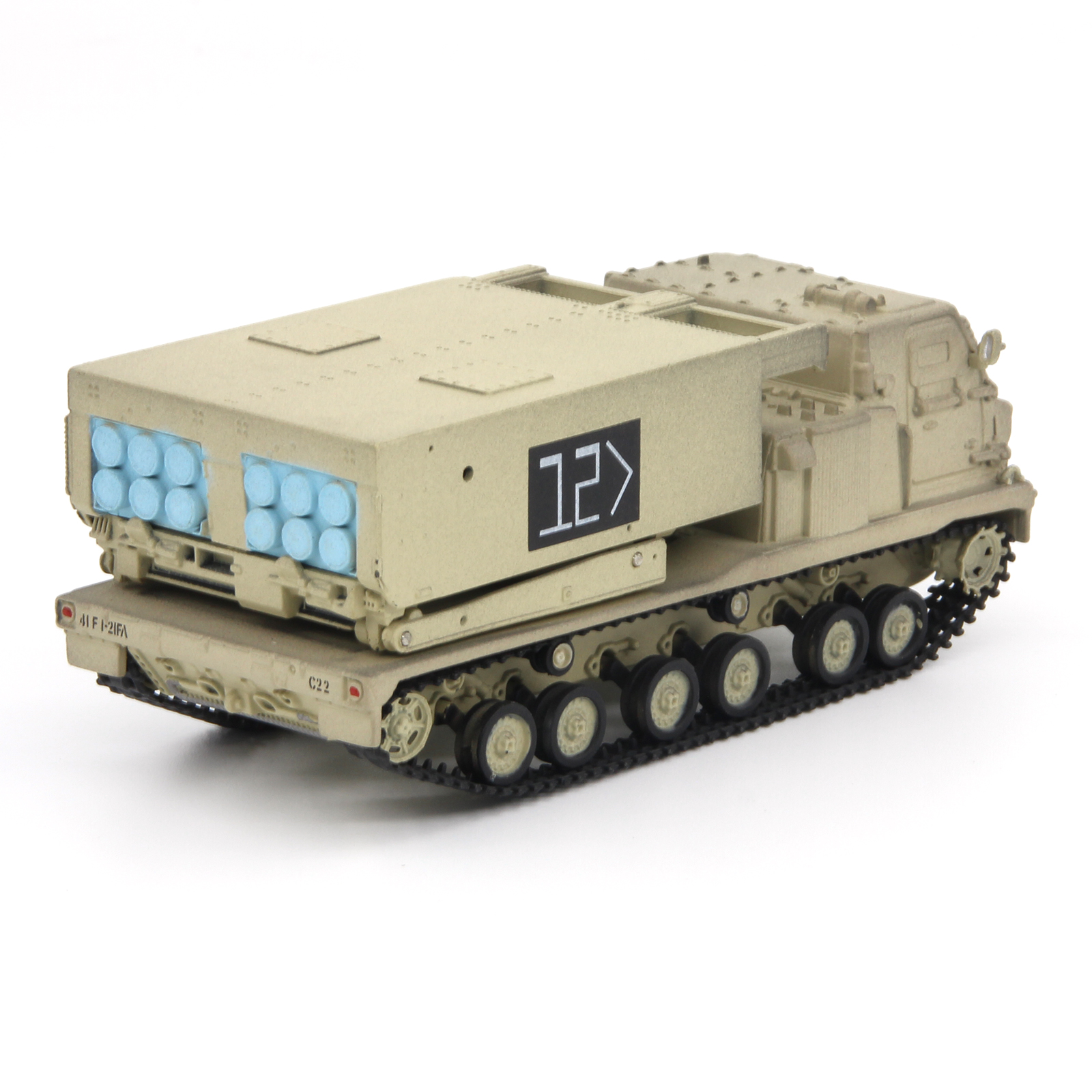 UNISTAR 1/72美国M270自行多管火箭炮武器系统合金成品模型-图1