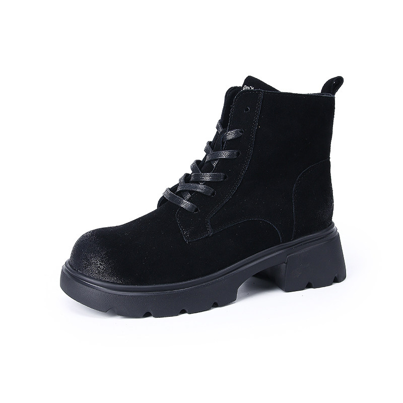 蜘蛛王休闲真皮马丁靴女2025冬季加绒保暖棉鞋英伦风厚底机车皮靴,淘宝优惠券,粉丝福利购,淘宝优惠卷